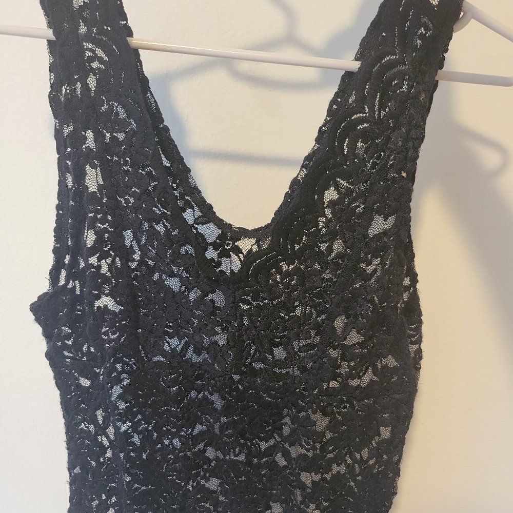 Black Lace Tank Top